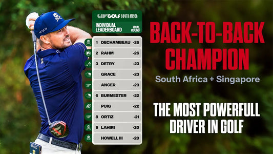 Bryson DeChambeau wins LIV Golf South Africa to secure back-to-back victories in Singapore and South Africa, highlighted alongside leaderboard standings and Krank Golf driver branding