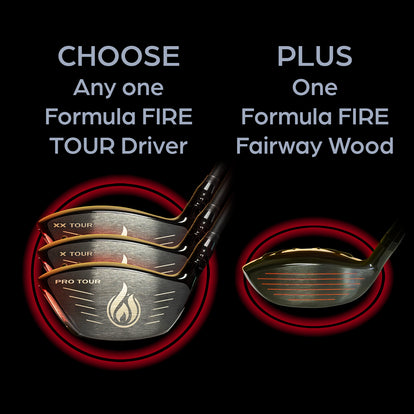 Krank Golf Formula FIRE TOUR Driver + Fairway Wood Distance Bundle