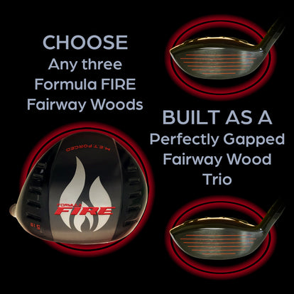 Krank Golf Formula FIRE TOUR Fairway Wood Trio Control Bundle